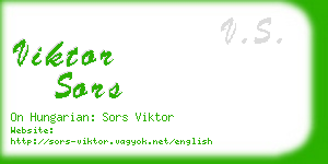 viktor sors business card